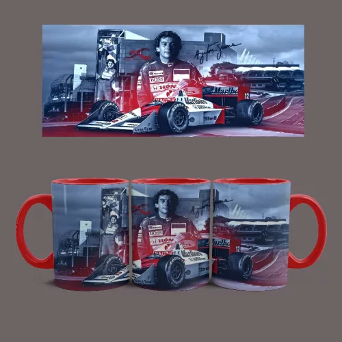 Ayrton Senna bögre (Piros)