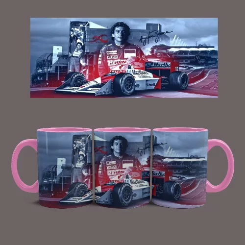 Ayrton Senna bögre (Rózsaszín)