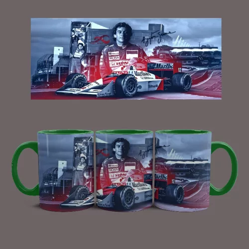 Ayrton Senna bögre (Zöld)