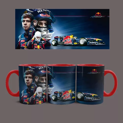Sebastian Vettel bögre (Piros)