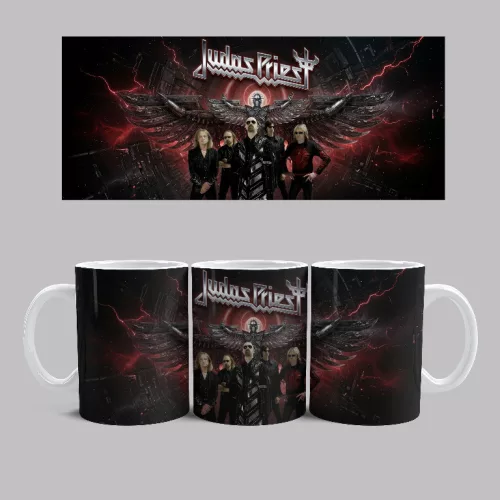 Judas Priest band bögre (Fehér)