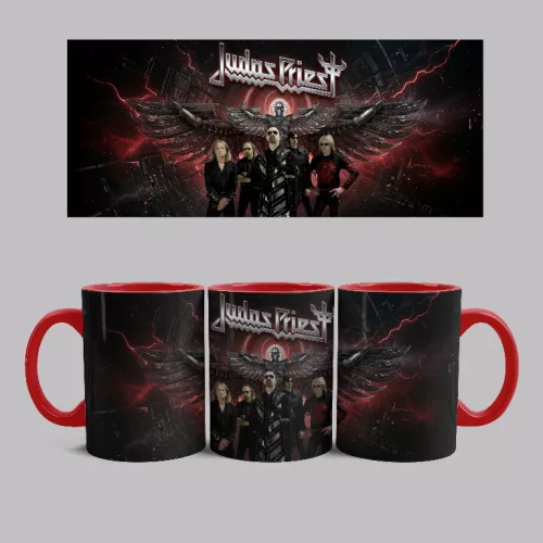 Judas Priest band bögre (Piros)