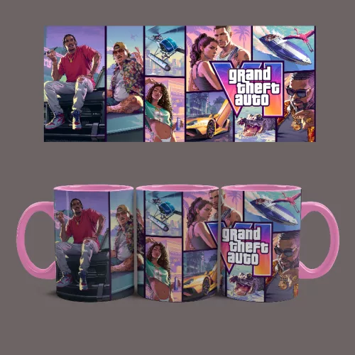 GTA VI bögre (Rózsaszín)