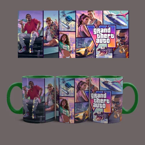 GTA VI bögre (Zöld)