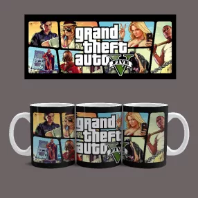 GTA V bögre (Fehér)