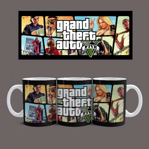 GTA V bögre (Fehér)