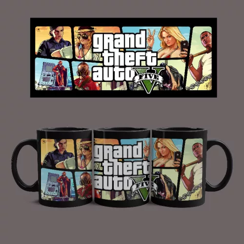 GTA V bögre (Fekete)