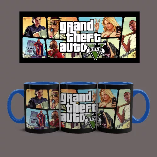 GTA V bögre (Kék)