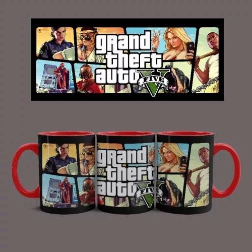 GTA V bögre (Piros)