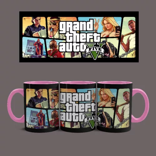 GTA V bögre (Rózsaszín)