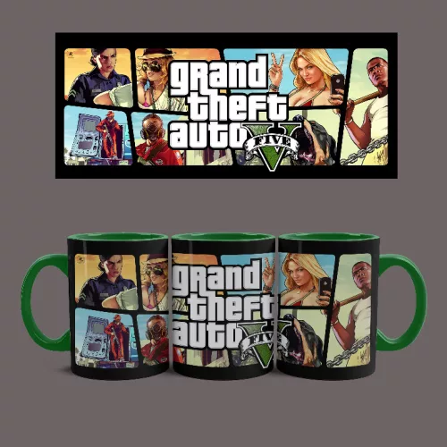 GTA V bögre (Zöld)