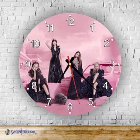 BlackPink Csajok  kör alakú falióra