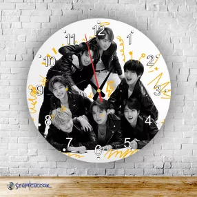 BTS Srácok  kör alakú falióra