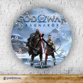 God Of War - Kratos és Atreus  kör alakú falióra