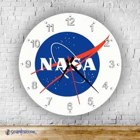 Nasa logó  kör alakú falióra