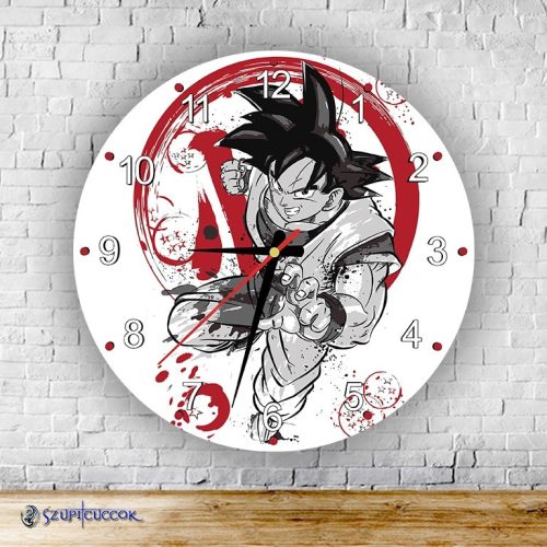 Dragon Ball - Goku kör alakú üveg falióra