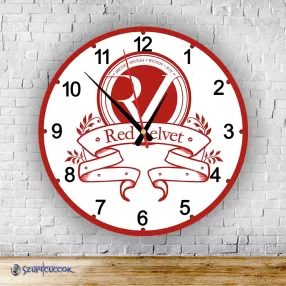 Red Velvet logó  kör alakú falióra
