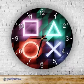 Playstation Ikonok  kör alakú falióra