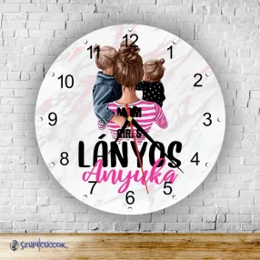 Lányos Anyuka  kör alakú falióra
