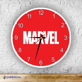Marvel logó  kör alakú falióra