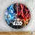 Star Wars az erő két oldala  kör alakú falióra