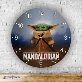 The Mandalorian Bébi Yoda Grogu  kör alakú falióra