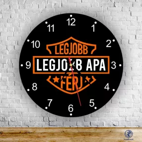 Legjobb Apa és Férj  kör alakú falióra