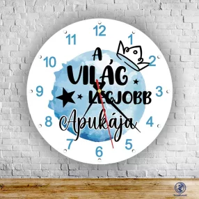 A világ legjobb fiús apukája  kör alakú falióra