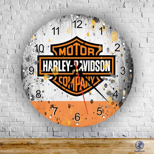 Harley Davidson üveg falióra