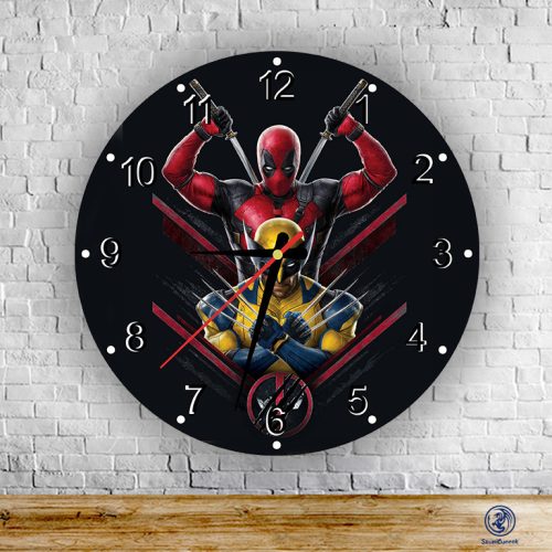 Deadpool and Wolverine üveg falióra