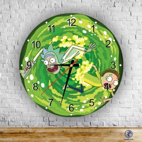 Rick és Morty -  kör alakú falióra