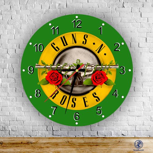 Guns N’ Roses - kör alakú üveg falióra