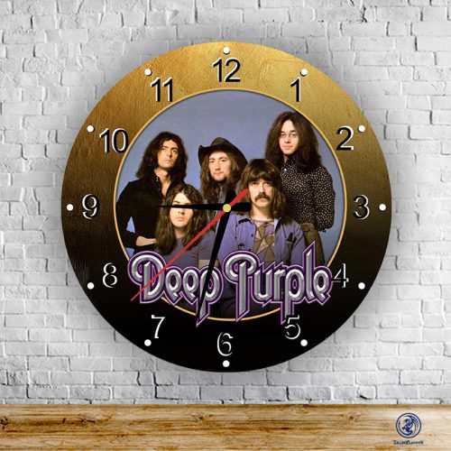 Deep Purple - kör alakú üveg falióra