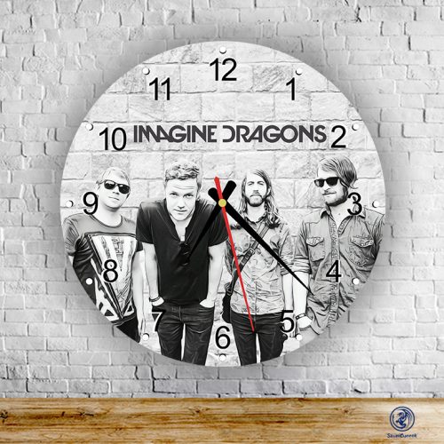 Imagine Dragons kör alakú üveg falióra