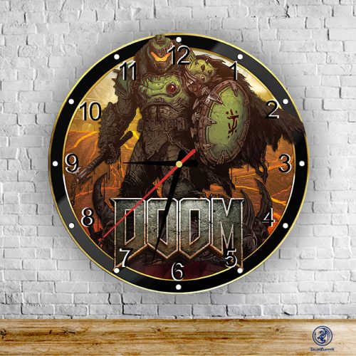 Doom - The Dark Ages - Art kör alakú üveg falióra