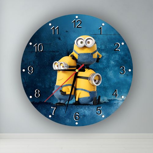 Minyonok -  kör alakú falióra