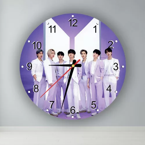 BTS in white -  kör alakú falióra