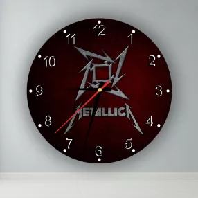 Metallica Logo -  kör alakú falióra