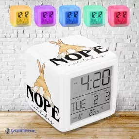   Nope! Not today - Nyuszi színváltós világító ébresztő óra
