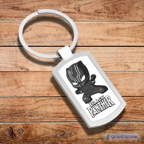 Fekete Párduc Chibi kulcstartó