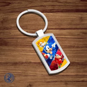 Sonic fém kulcstartó