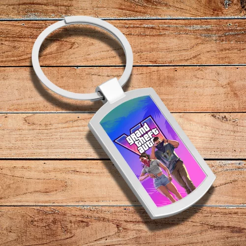 GTA VI fém kulcstartó