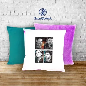   Supernatural Sam, Castiel, Dean, Crowley plüss párnahuzat (több színben)