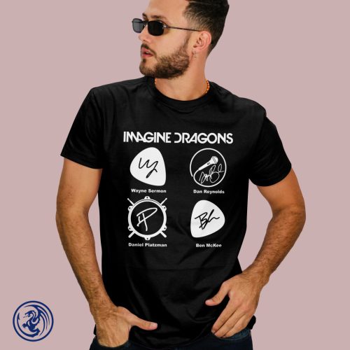 Imagine Dragons - Autogram férfi póló