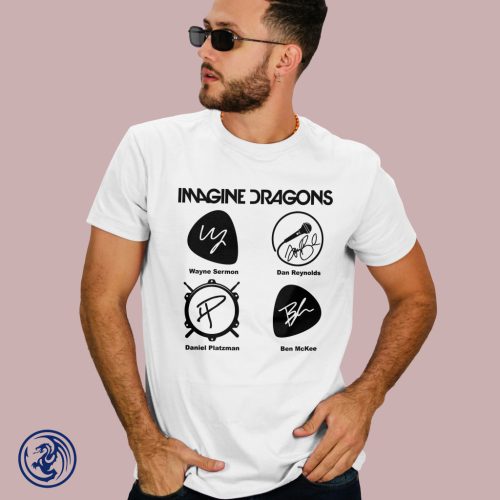 Imagine Dragons - Autogram férfi póló