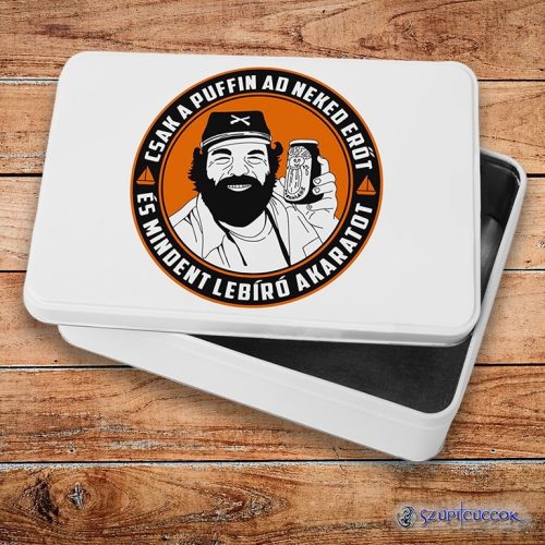 Bud Spencer: "Csak a puffin..."  fém szendvicsdoboz (tároló doboz)