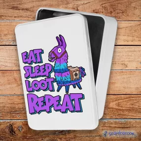   Fortnite - Eat, Sleep, Loot, Repeat fém szendvicsdoboz (tároló doboz)