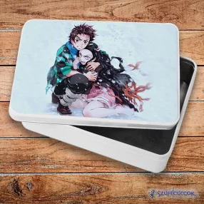   Demon Slayer - Nezuko és Tanjiro fém szendvicsdoboz (tároló doboz)