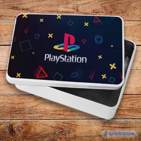 Playstation logo fém szendvicsdoboz (tároló doboz)