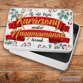   Az első közös karácsony nagymamaként fém szendvicsdoboz (tároló doboz)